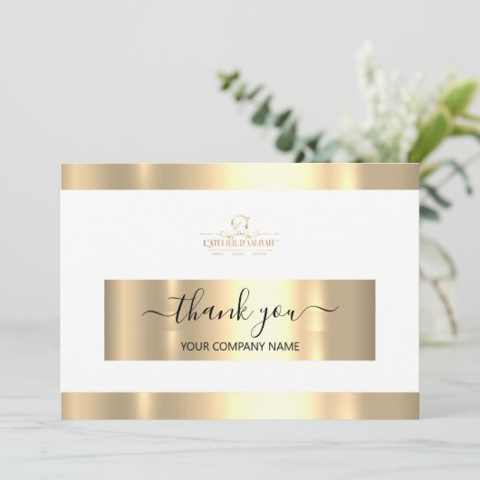 Gold White-logoHartelijk dank voor uw zakelijke Ka Kaart (Staand voorkant)