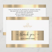 Gold White-logoHartelijk dank voor uw zakelijke Ka Kaart (Voorkant / Achterkant)