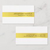 Gold White Luxury Design Trendy Professional Visitekaartje (Voorkant / Achterkant)