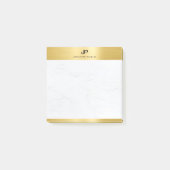 Gold White Marble Elegant Sjabloon Moderne Post-it® Notes (Voorkant)