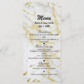 Gold & White Marble Glam Elegant Designer Menu (Voorkant / Achterkant)