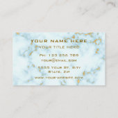 Gold White Marble Golden Text Professional Luxe Visitekaartje (Achterkant)