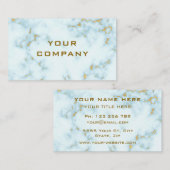 Gold White Marble Golden Text Professional Luxe Visitekaartje (Voorkant / Achterkant)