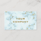 Gold White Marble Golden Text Professional Luxe Visitekaartje (Voorkant)
