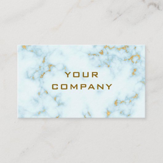 Gold White Marble Golden Text Professional Luxe Visitekaartje (Voorkant)