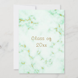 Gold White Marble Graduation Party Invitation