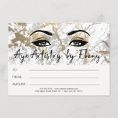 Gold White Marble Makeup Beauty Certificate Ebony1 (Voorkant)