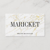Gold White marmer Visitekaartje (Voorkant)