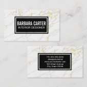 Gold White marmer Visitekaartje (Voorkant / Achterkant)