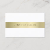 Gold White — minimaal design — elegante moderne Sj Visitekaartje (Voorkant)