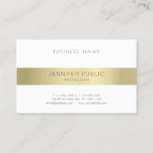 Gold White — minimaal design — elegante moderne Sj Visitekaartje (Achterkant)
