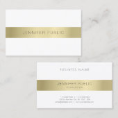 Gold White — minimaal design — elegante moderne Sj Visitekaartje (Voorkant / Achterkant)