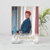 Gold White Mist Photo High School Afstuderen Kaart (Staand voorkant)