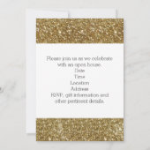 Gold White Mist Photo High School Afstuderen Kaart (Achterkant)