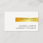 Gold White Modern Elegant Simple Design Sjabloon Visitekaartje (Voorkant)