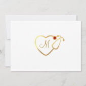 Gold White Modern Nursing School Graduparty Kaart (Achterkant)