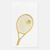 Gold White Modern Tennis Ball White Racket Servet (Voorkant)