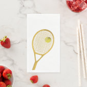 Gold White Modern Tennis Ball White Racket Servet (Insitu)