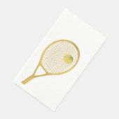 Gold White Modern Tennis Ball White Racket Servet (Hoek)