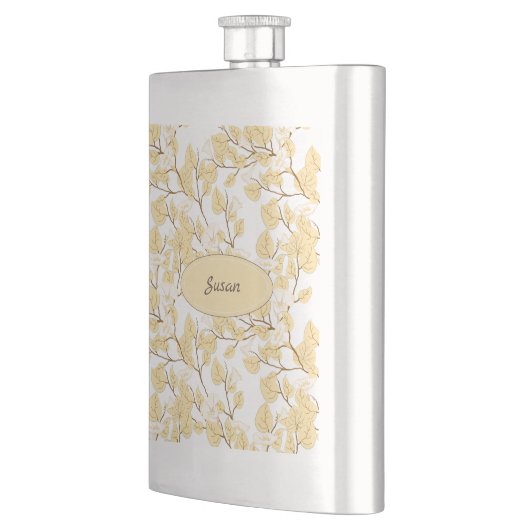 Gold White Morning Glory Flower Flacon (Links)