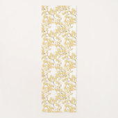 Gold White Morning Glory Flower Yogamat (Voorkant)