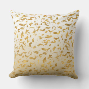 Gold White Ombre Animal Print Kussen