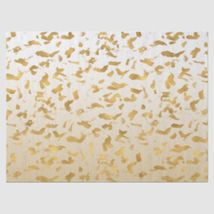 Gold White Ombre Animal Print Tissuepapier