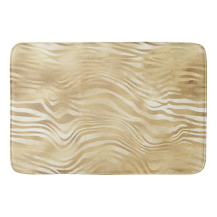 Gold White Ombre Zebra  Badmat