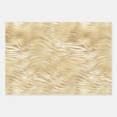 Gold White Ombre Zebra Confetti Sparkles         Inpakpapier Vel (Voorkant 2)