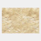 Gold White Ombre Zebra Confetti Sparkles         Inpakpapier Vel (Voorkant)