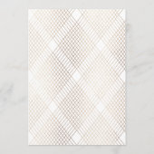 Gold White Oval Geometric Art Deco Gatsby Wedding Menu (Achterkant)