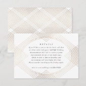 Gold White Oval Geometric Art Deco Gatsby Wedding RSVP Kaartje (Voorkant / Achterkant)
