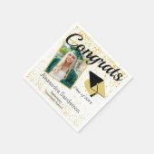 Gold White Photo afstuderen klasse 2022 Servet (Hoek)