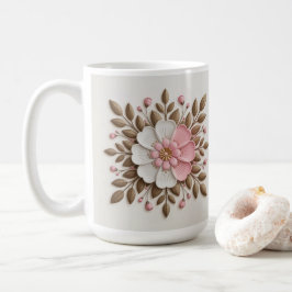 Gold White Pink Classic White Mug Koffiemok
