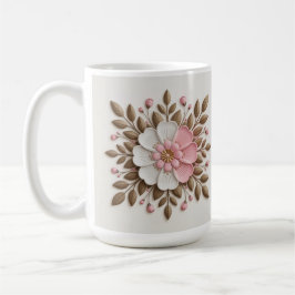 Gold White Pink Classic White Mug Koffiemok