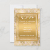 Gold White Pink Simple All Occassion RSVP Kaart (Voorkant)