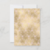 Gold White Pink Simple All Occassion RSVP Kaart (Achterkant)