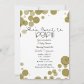 Gold & White Polka Dot Bubbles Ze staat op het pun Kaart (Voorkant)