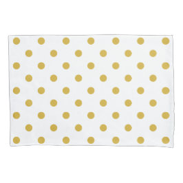 Gold White Polka Dots Pattern Kussensloop
