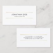 Gold White Professional, modern, minimaal Visitekaartje (Voorkant / Achterkant)