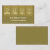Gold & White Professional-pictogram Visitekaartje Informatiekaartje (Voorkant / Achterkant)