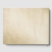 Gold White Rose Floral 80th Birthday Guest Book Gastenboek (Achterkant)