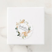 Gold White Rose Floral-gepersonaliseerd Quinceaner Bedankjes Labels (In situ)