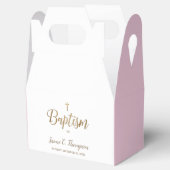 Gold White - roze baptisme Cross Custom Dank je Fa Bedankdoosjes (Geopend)