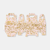 Gold White Roze Confetti Bedankdoosjes (Uitgevouwen)