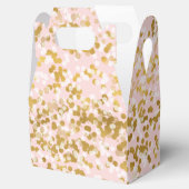 Gold White Roze Confetti Bedankdoosjes (Geopend)