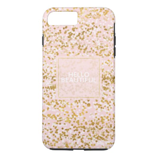 Gold White Roze Confetti Case-Mate iPhone Case (Achterkant)