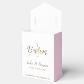 Gold White Roze meisje Baptisme Cross Dank je Bedankdoosjes (Geopend)