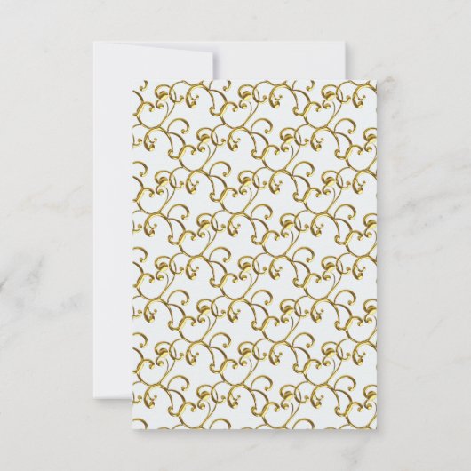 Gold White RSVP (Achterkant)