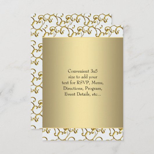 Gold White RSVP (Voorkant / Achterkant)
